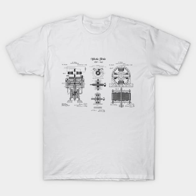 Tesla Electric Generators Patent Inventions T-Shirt by MadebyDesign